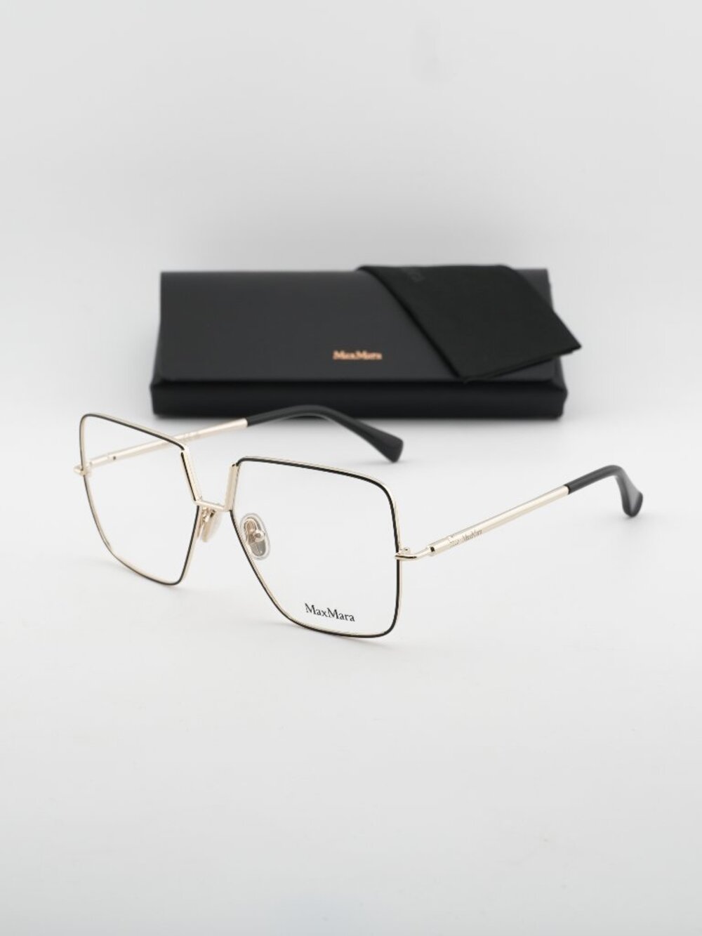 Max Mara MM5120 001 Butterfly Eyeglasses 55mm - Black / Gold